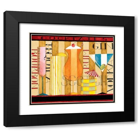 Drinks Black Modern Wood Framed Art Print with Double Matting by DiPaolo, Dan