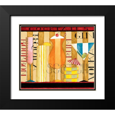 Drinks Black Modern Wood Framed Art Print with Double Matting by DiPaolo, Dan