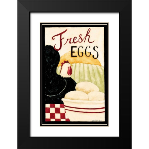 Fresh Eggs Black Modern Wood Framed Art Print with Double Matting by DiPaolo, Dan