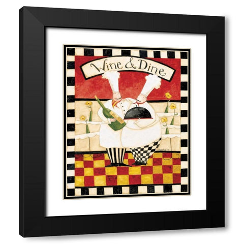 Wine And Dine Black Modern Wood Framed Art Print with Double Matting by DiPaolo, Dan