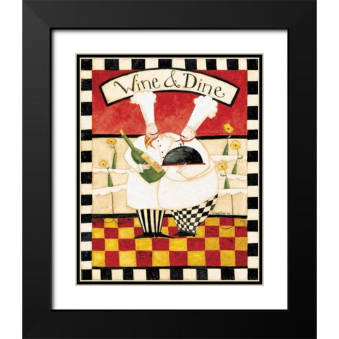 Wine And Dine Black Modern Wood Framed Art Print with Double Matting by DiPaolo, Dan