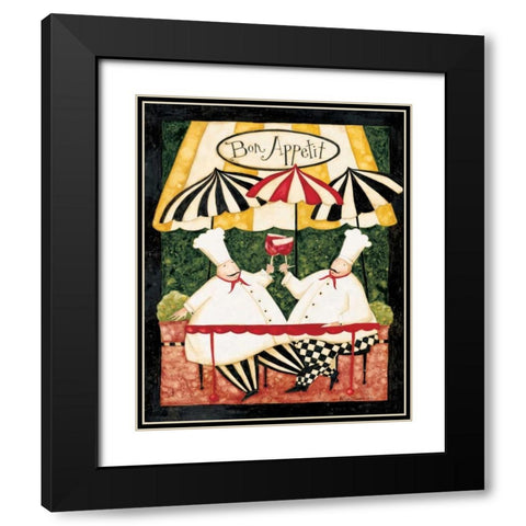 Bon Apetite Black Modern Wood Framed Art Print with Double Matting by DiPaolo, Dan