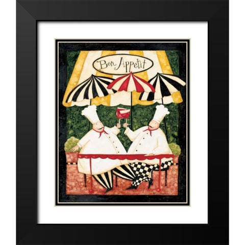 Bon Apetite Black Modern Wood Framed Art Print with Double Matting by DiPaolo, Dan