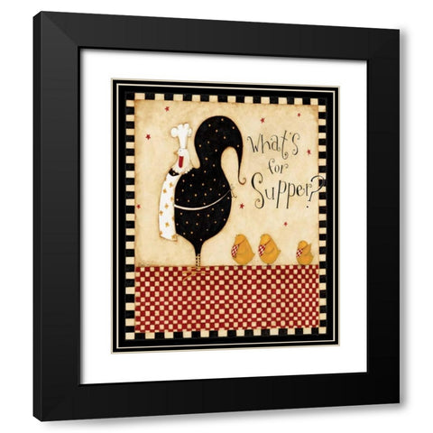Mother Chicks Black Modern Wood Framed Art Print with Double Matting by DiPaolo, Dan
