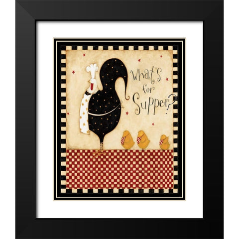 Mother Chicks Black Modern Wood Framed Art Print with Double Matting by DiPaolo, Dan