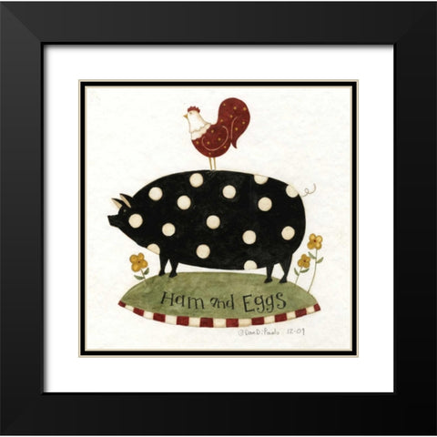Ham and eggs Black Modern Wood Framed Art Print with Double Matting by DiPaolo, Dan