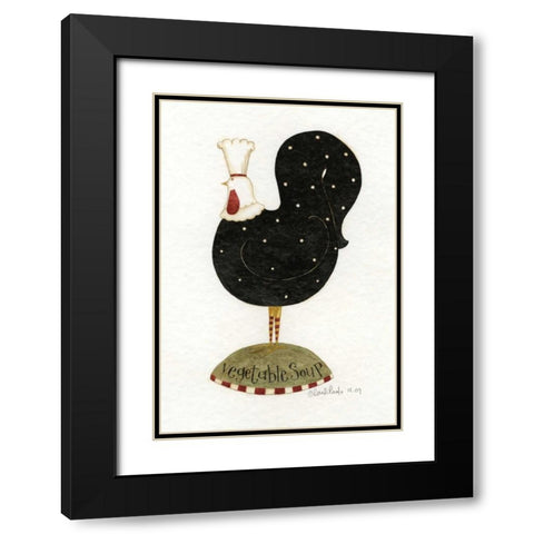 Veggie Soup Black Modern Wood Framed Art Print with Double Matting by DiPaolo, Dan