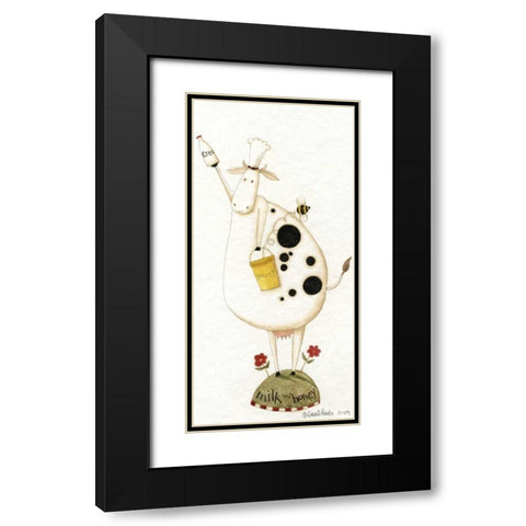 Milk Black Modern Wood Framed Art Print with Double Matting by DiPaolo, Dan