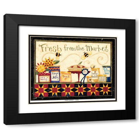 Fresh Market Black Modern Wood Framed Art Print with Double Matting by DiPaolo, Dan