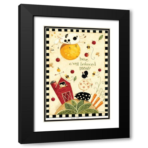 Farm On The Hill Black Modern Wood Framed Art Print with Double Matting by DiPaolo, Dan