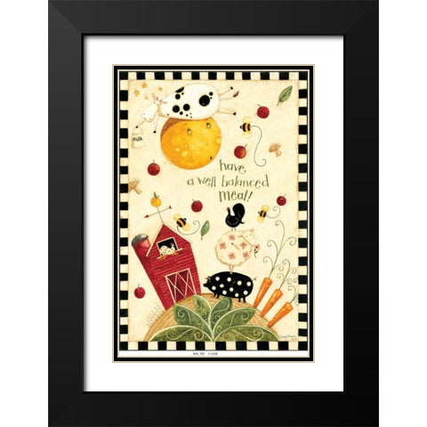 Farm On The Hill Black Modern Wood Framed Art Print with Double Matting by DiPaolo, Dan