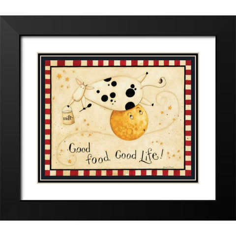 Flying Cows Black Modern Wood Framed Art Print with Double Matting by DiPaolo, Dan