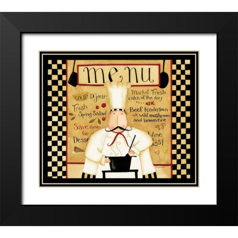 Simple Menu Black Modern Wood Framed Art Print with Double Matting by DiPaolo, Dan