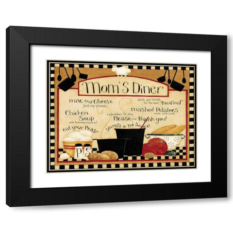 Moms Diner Black Modern Wood Framed Art Print with Double Matting by DiPaolo, Dan