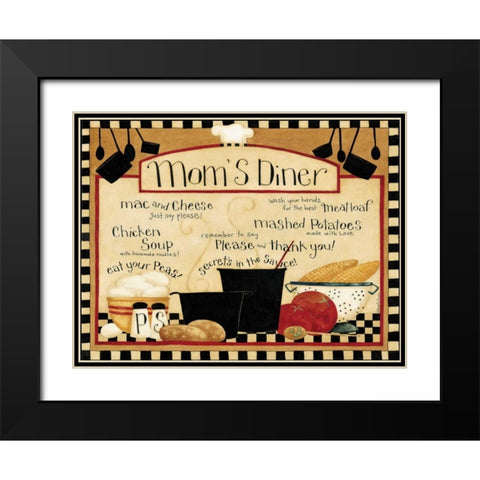Moms Diner Black Modern Wood Framed Art Print with Double Matting by DiPaolo, Dan
