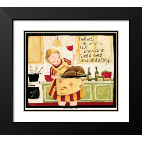 Drink Black Modern Wood Framed Art Print with Double Matting by DiPaolo, Dan