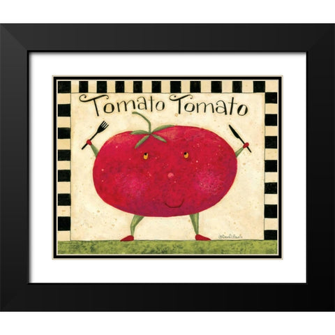 Tomato Black Modern Wood Framed Art Print with Double Matting by DiPaolo, Dan
