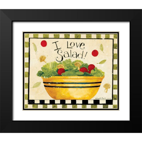 Salad Black Modern Wood Framed Art Print with Double Matting by DiPaolo, Dan