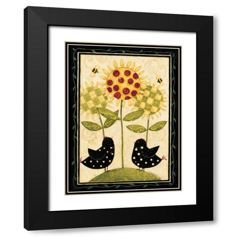 Chicks Black Modern Wood Framed Art Print with Double Matting by DiPaolo, Dan