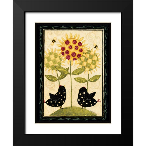 Chicks Black Modern Wood Framed Art Print with Double Matting by DiPaolo, Dan