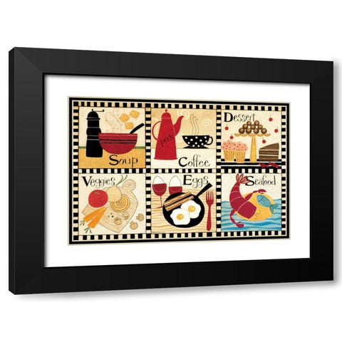Square Meal Black Modern Wood Framed Art Print with Double Matting by DiPaolo, Dan