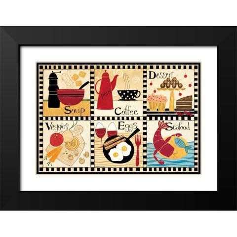 Square Meal Black Modern Wood Framed Art Print with Double Matting by DiPaolo, Dan