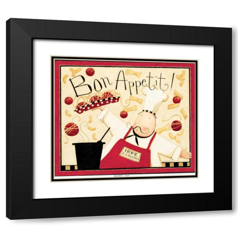Bon Appetit Black Modern Wood Framed Art Print with Double Matting by DiPaolo, Dan