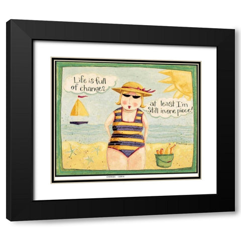 Changes Black Modern Wood Framed Art Print with Double Matting by DiPaolo, Dan