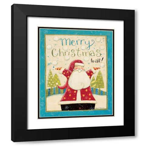Merry Christmas 1 Black Modern Wood Framed Art Print with Double Matting by DiPaolo, Dan