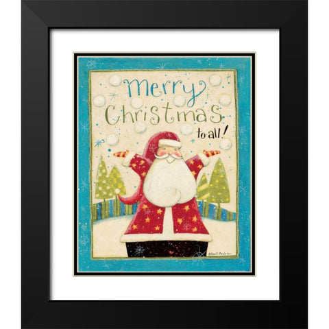 Merry Christmas 1 Black Modern Wood Framed Art Print with Double Matting by DiPaolo, Dan