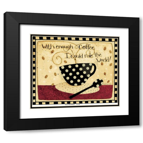 Enough Coffee Black Modern Wood Framed Art Print with Double Matting by DiPaolo, Dan