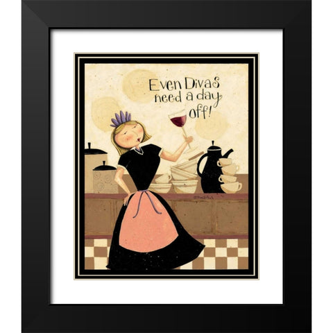 Divas Black Modern Wood Framed Art Print with Double Matting by DiPaolo, Dan