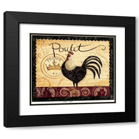 Poulet Black Modern Wood Framed Art Print with Double Matting by DiPaolo, Dan