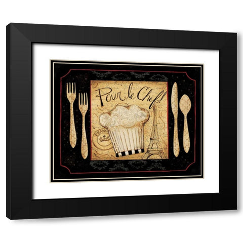 Pour Black Modern Wood Framed Art Print with Double Matting by DiPaolo, Dan