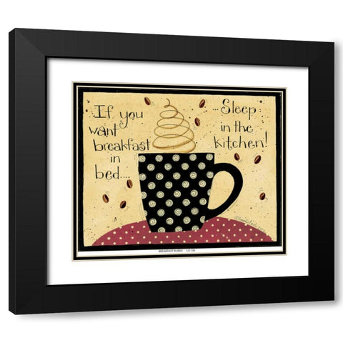 In Bed Black Modern Wood Framed Art Print with Double Matting by DiPaolo, Dan