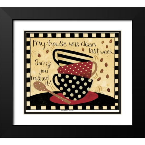 My House Black Modern Wood Framed Art Print with Double Matting by DiPaolo, Dan