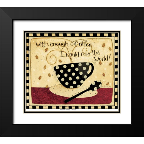 Rule The World Black Modern Wood Framed Art Print with Double Matting by DiPaolo, Dan