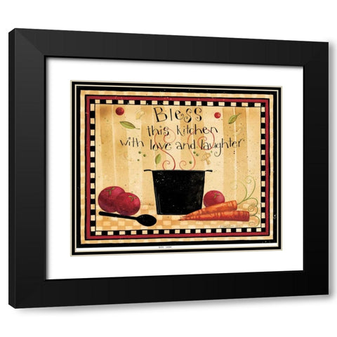 Bless Black Modern Wood Framed Art Print with Double Matting by DiPaolo, Dan