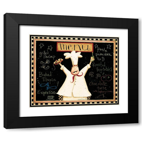 Menu Black Modern Wood Framed Art Print with Double Matting by DiPaolo, Dan