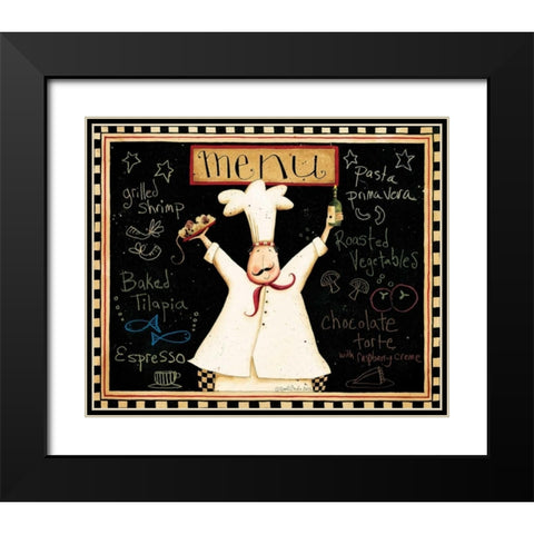 Menu Black Modern Wood Framed Art Print with Double Matting by DiPaolo, Dan