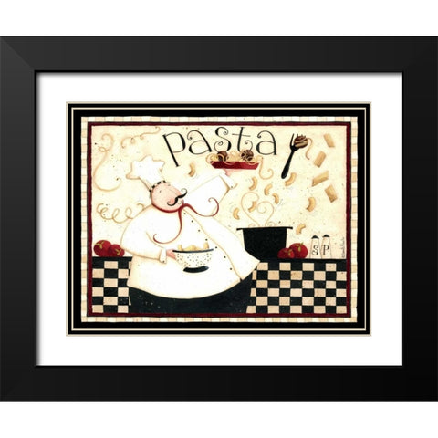Chefs Pasta Black Modern Wood Framed Art Print with Double Matting by DiPaolo, Dan