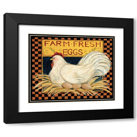 Fresh Eggs Black Modern Wood Framed Art Print with Double Matting by DiPaolo, Dan