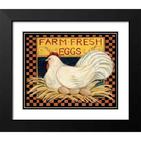 Fresh Eggs Black Modern Wood Framed Art Print with Double Matting by DiPaolo, Dan