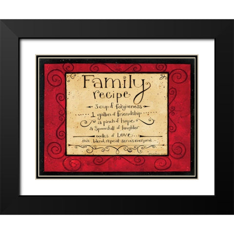 Family Recipe Black Modern Wood Framed Art Print with Double Matting by DiPaolo, Dan