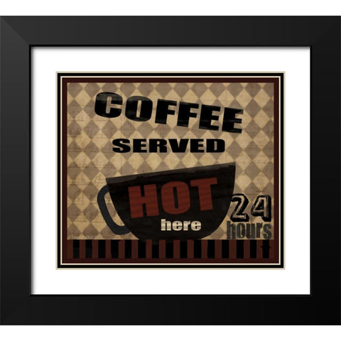 Served Hot Black Modern Wood Framed Art Print with Double Matting by DiPaolo, Dan
