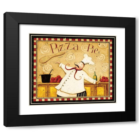 Pizza Pie Black Modern Wood Framed Art Print with Double Matting by DiPaolo, Dan
