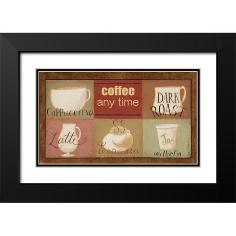 Maybe Tea Black Modern Wood Framed Art Print with Double Matting by DiPaolo, Dan