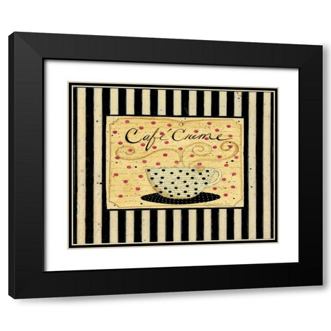 Cream Stripes Black Modern Wood Framed Art Print with Double Matting by DiPaolo, Dan