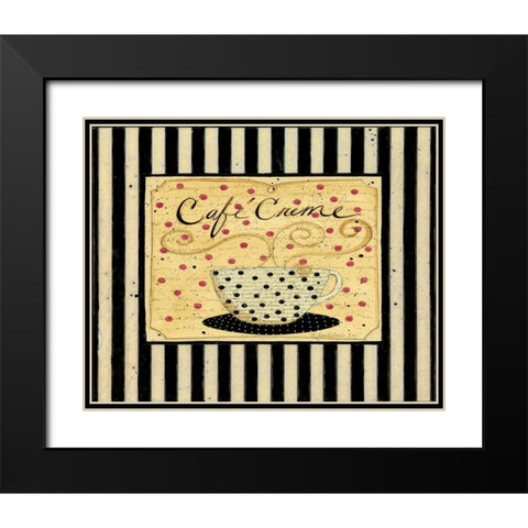Cream Stripes Black Modern Wood Framed Art Print with Double Matting by DiPaolo, Dan