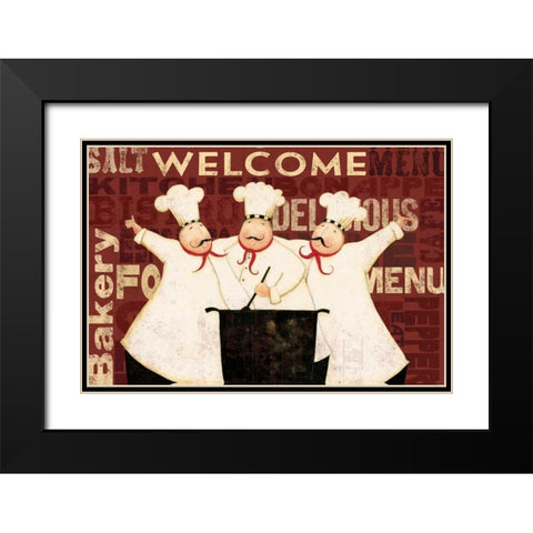 Chef Rug Black Modern Wood Framed Art Print with Double Matting by DiPaolo, Dan